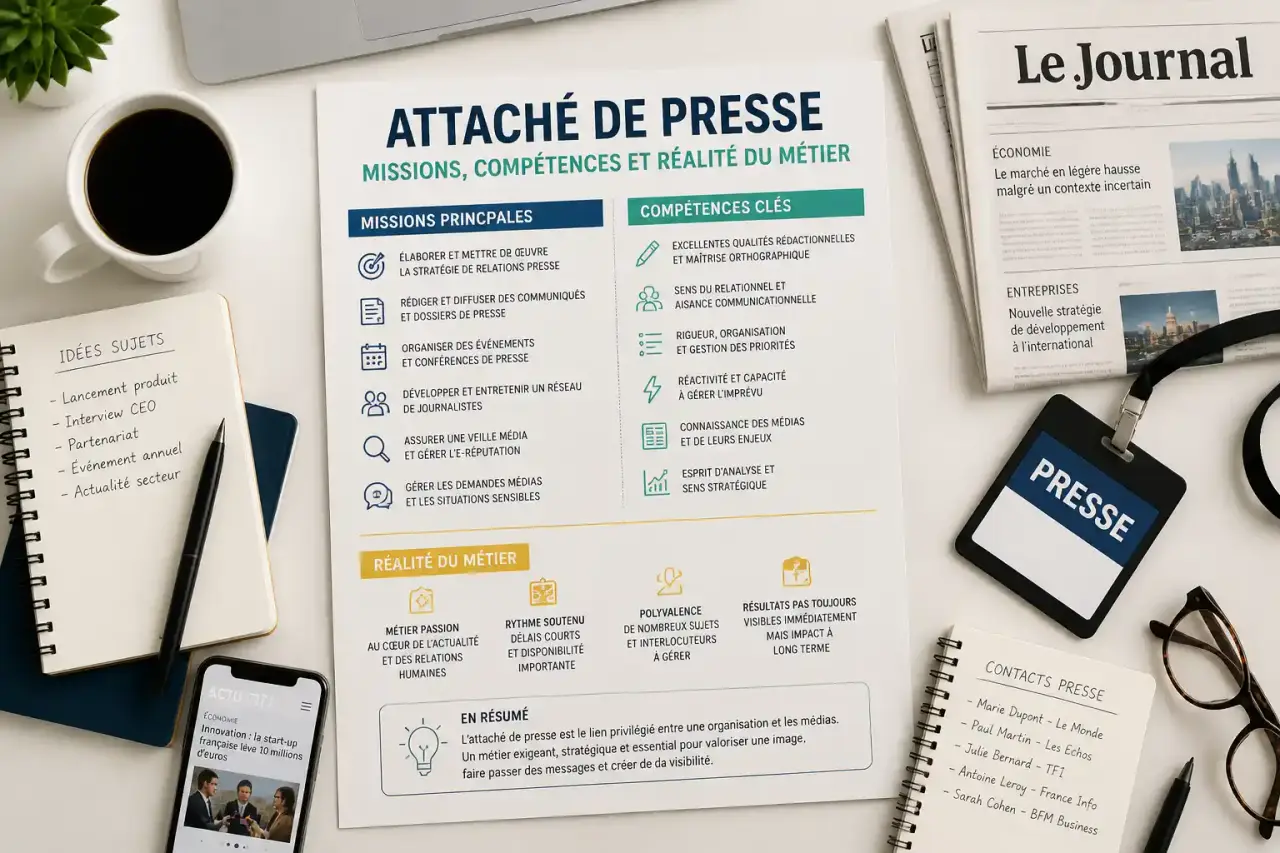 Attaché de presse : missions, compétences et réalité du métier
