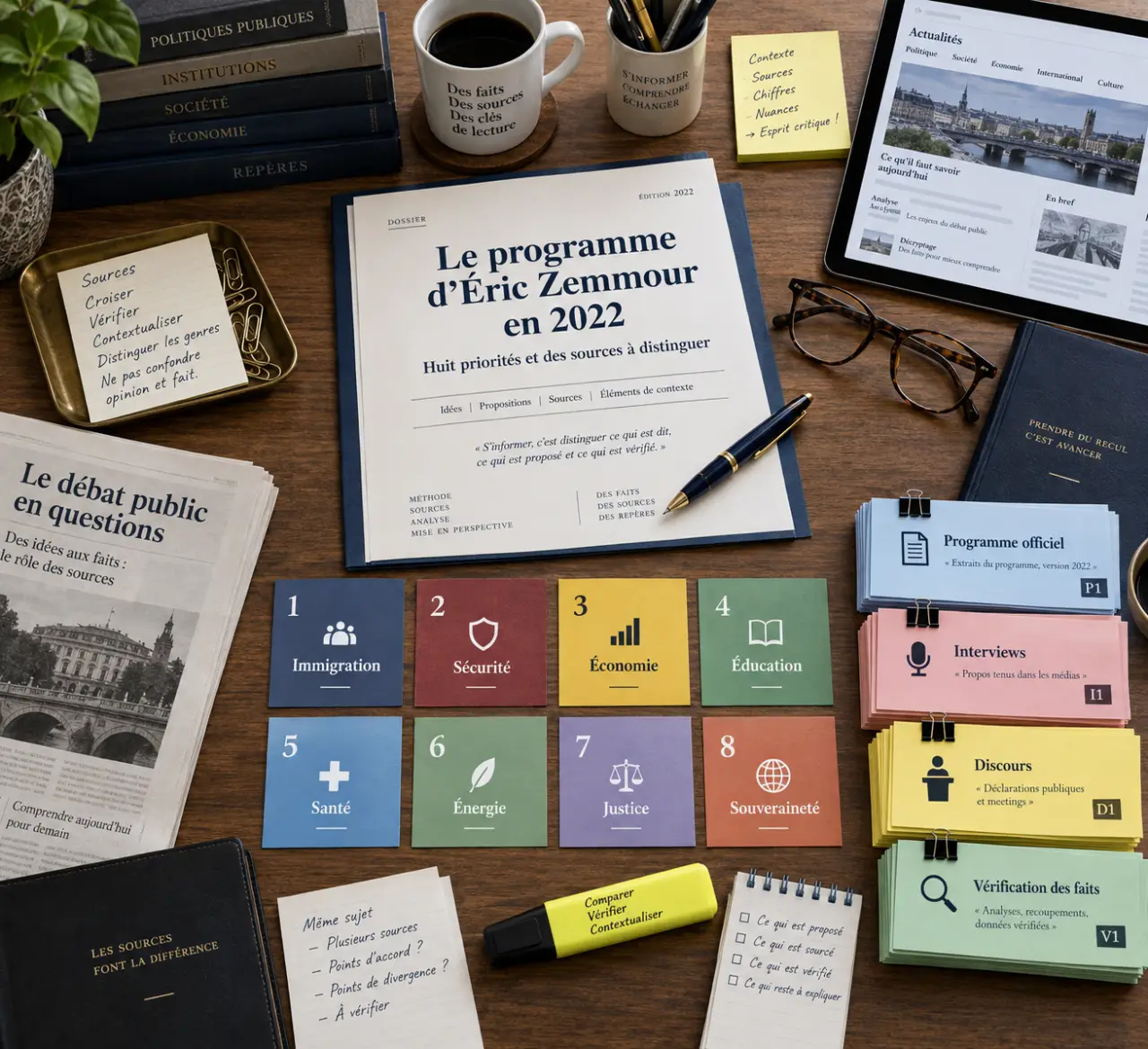 Le programme d’Éric Zemmour en 2022 : huit priorités et des sources à distinguer