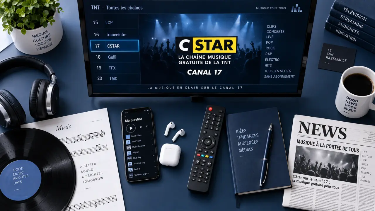 CSTAR est la chaîne musique de la TNT gratuite, sur le canal 17