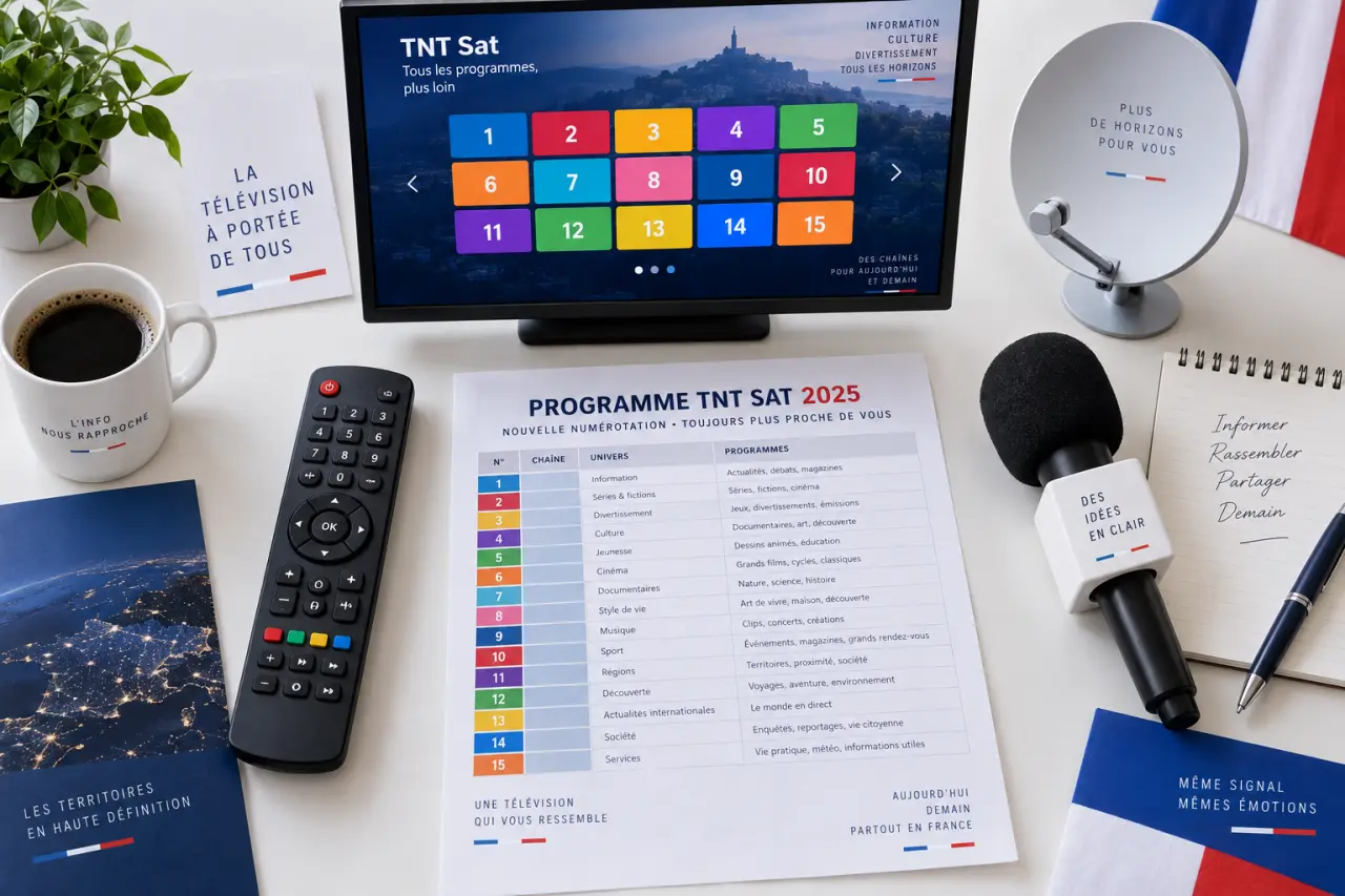 Numérotation TNT Sat 2025 : la nouvelle organisation canal par canal