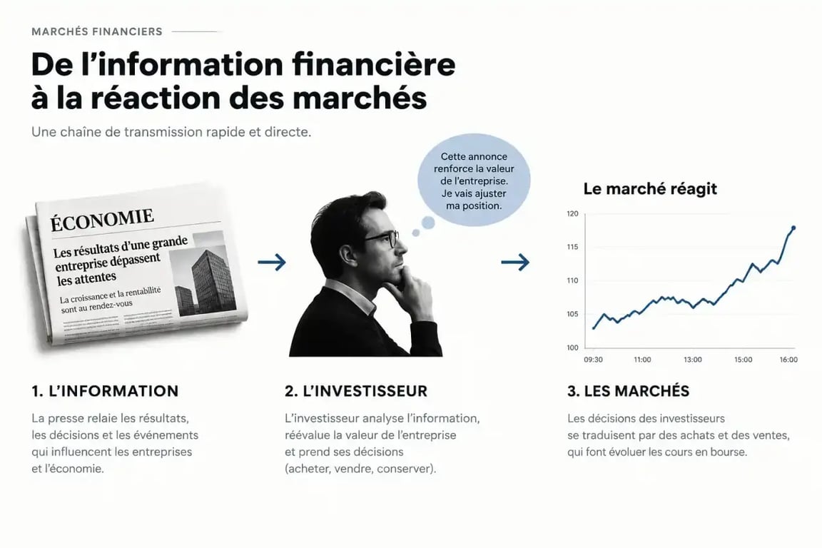 Schéma illustrant pourquoi les medias economiques influencent ils les marches financiers