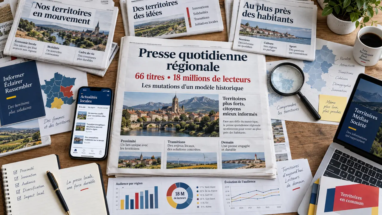Presse quotidienne régionale : 66 titres, 18 millions de lecteurs et les mutations d'un modèle historique