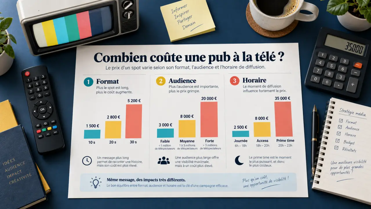 Combien coûte une pub à la télé selon le format, l’audience et l’horaire ?